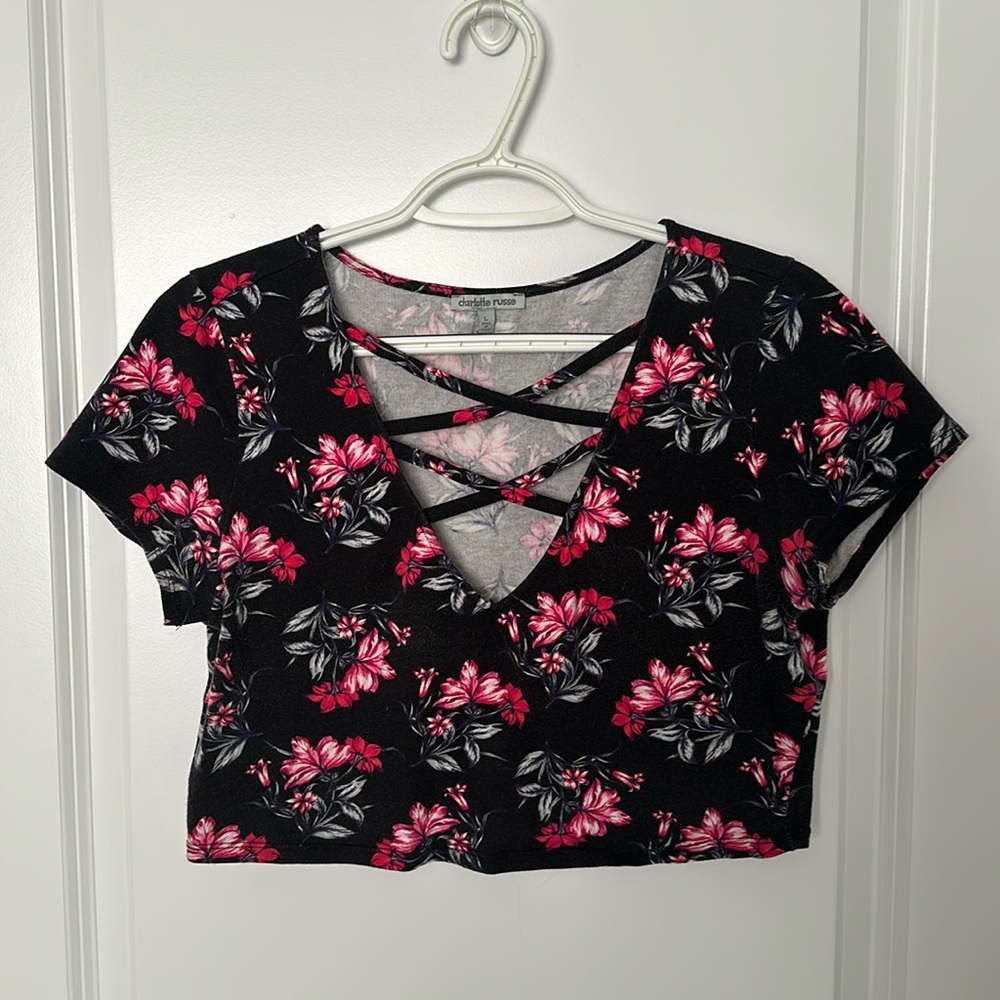Charlotte Russe Flowered Crop Top
